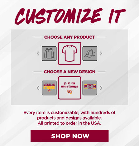 P C M HIGH SCHOOL MUSTANGS Small Multi Module Banner: 2024 Q1 - Customize It Banner