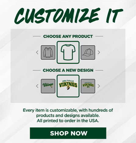 HOLTVILLE VIKINGS ONLINE STORE Small Multi Module Banner: 2024 Q1 - Customize It Banner