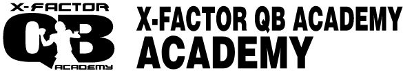 X-factor Qb Academy Sideline Store Sideline Store