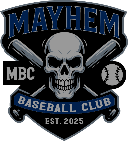 Kyle Spratt Mayhem Baseball Club Logo