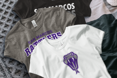 SAN MARCOS HIGH SCHOOL RATTLERS Tees (Option 1) Banner