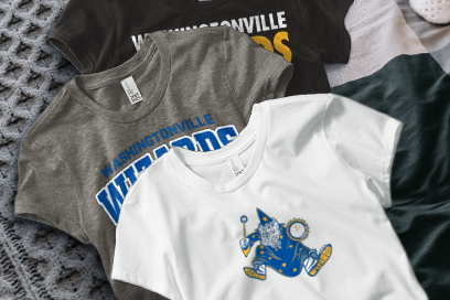 WASHINGTONVILLE HIGH SCHOOL WIZARDS Tees (Option 1) Banner