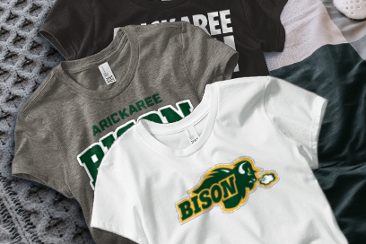 ARICKAREE HIGH SCHOOL Bison Tees (Option 1) Banner