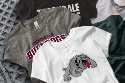 THORNDALE HIGH SCHOOL BULLDOGS Tees (Option 1) Banner