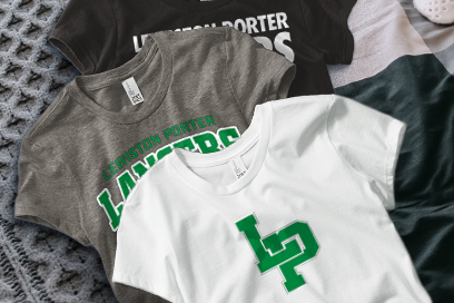 LEWISTON PORTER CENTRAL HIGH SCHOOL LANCERS Tees (Option 1) Banner