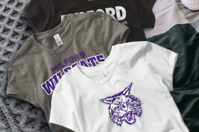 MILFORD CENTRAL SCHOOL WILDCATS Tees (Option 1) Banner