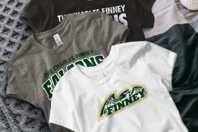 THE CHARLES FINNEY SCHOOL FALCONS Tees (Option 1) Banner