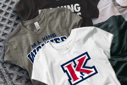 M L KING HIGH SCHOOL WOLVES Tees (Option 1) Banner