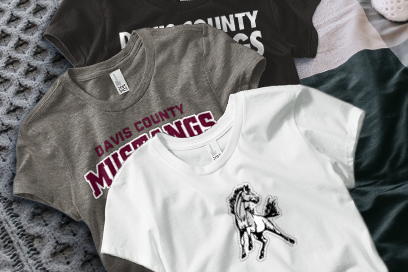 DAVIS COUNTY HIGH SCHOOL MUSTANGS Tees (Option 1) Banner