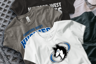 HANFORD WEST HIGH SCHOOL HUSKIES Tees (Option 1) Banner