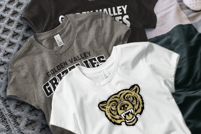 GOLDEN VALLEY HIGH SCHOOL GRIZZLIES Tees (Option 1) Banner