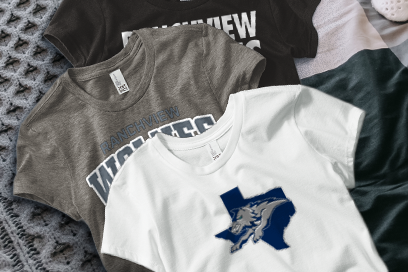 RANCHVIEW HIGH SCHOOL WOLVES Tees (Option 1) Banner