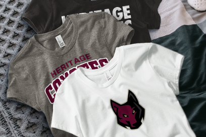 HERITAGE HIGH SCHOOL COYOTES Tees (Option 1) Banner