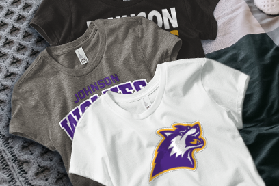 LYNDON B JOHNSON HIGH SCHOOL WOLVES Tees (Option 1) Banner