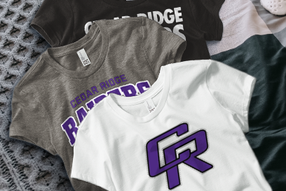 CEDAR RIDGE HIGH SCHOOL RAIDERS Tees (Option 1) Banner