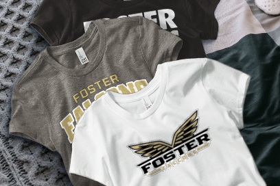 FOSTER HIGH SCHOOL FALCONS Tees (Option 1) Banner