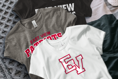 EAST VIEW HIGH SCHOOL PATRIOTS Tees (Option 1) Banner