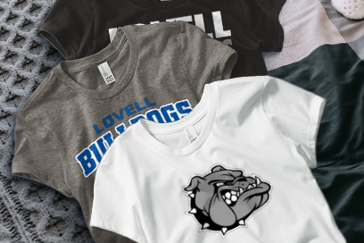 LOVELL HIGH SCHOOL BULLDOGS Tees (Option 1) Banner
