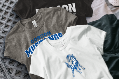 DOBSON HIGH SCHOOL MUSTANGS Tees (Option 1) Banner