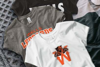 WELLS HIGH SCHOOL LEOPARDS Tees (Option 1) Banner