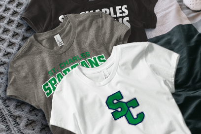ST. CHARLES HIGH SCHOOL SPARTANS Tees (Option 1) Banner