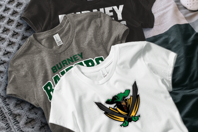 BURNEY SENIOR HIGH SCHOOL RAIDERS Tees (Option 1) Banner