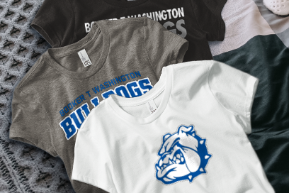 BOOKER T WASHINGTON HIGH SCHOOL BULLDOGS Tees (Option 1) Banner