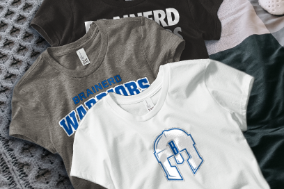 BRAINERD HIGH SCHOOL WARRIORS Tees (Option 1) Banner