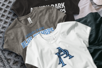ASBURY PARK HIGH SCHOOL Blue Bishops Tees (Option 1) Banner