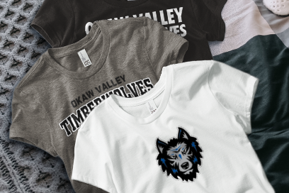 OKAW VALLEY HIGH SCHOOL TIMBERWOLVES Tees (Option 1) Banner