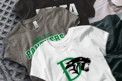 DELTA HIGH SCHOOL PANTHERS Tees (Option 1) Banner