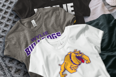WYLIE HIGH SCHOOL BULLDOGS Tees (Option 1) Banner