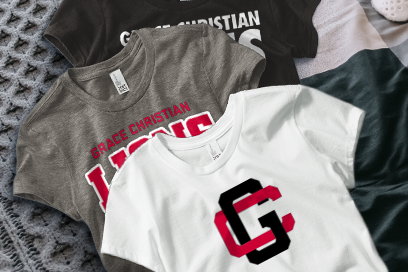 GRACE CHRISTIAN ACADEMY LIONS Tees (Option 1) Banner