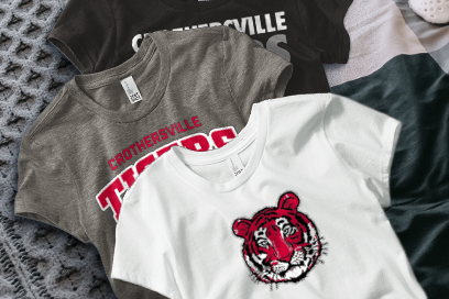 CROTHERSVILLE HIGH SCHOOL TIGERS Tees (Option 1) Banner
