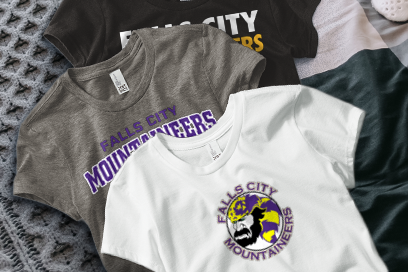 FALLS CITY HIGH SCHOOL MOUNTAINEERS Tees (Option 1) Banner