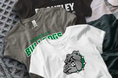 BRANTLEY HIGH SCHOOL BULLDOGS Tees (Option 1) Banner