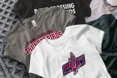 PARK CROSSING HIGH SCHOOL THUNDERBIRDS Tees (Option 1) Banner