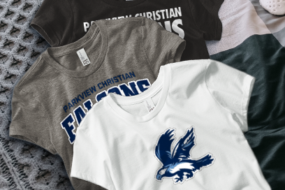 PARKVIEW CHRISTIAN ACADEMY FALCONS Tees (Option 1) Banner