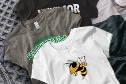 WINDSOR HIGH SCHOOL YELLOW JACKETS Tees (Option 1) Banner