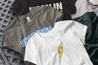 HAMLIN HIGH SCHOOL CHARGERS Tees (Option 1) Banner