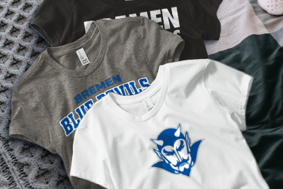 BREMEN HIGH SCHOOL BLUE DEVILS Tees (Option 1) Banner