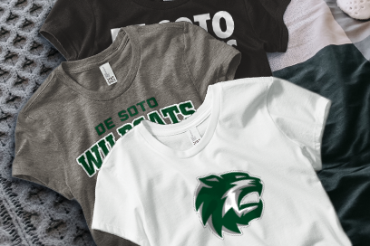 DE SOTO HIGH SCHOOL WILDCATS Tees (Option 1) Banner