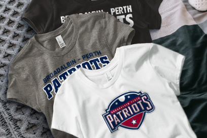 BROADALBIN-PERTH HIGH SCHOOL PATRIOTS Tees (Option 1) Banner