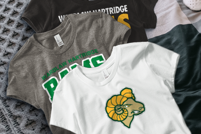 WARDLAW HARTRIDGE SCHOOL RAMS Tees (Option 1) Banner