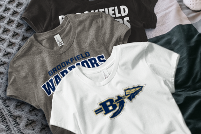 BROOKFIELD HIGH SCHOOL WARRIORS Tees (Option 1) Banner