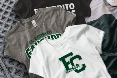 EL CERRITO HIGH SCHOOL GAUCHOS Tees (Option 1) Banner