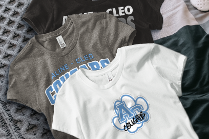 ALINE-CLEO HIGH SCHOOL COUGARS Tees (Option 1) Banner