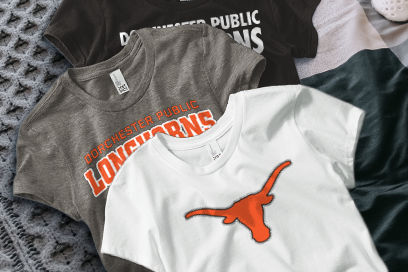 DORCHESTER PUBLIC HIGH SCHOOL LONGHORNS Tees (Option 1) Banner