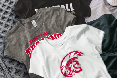 TUNSTALL SENIOR HIGH SCHOOL TROJANS Tees (Option 1) Banner