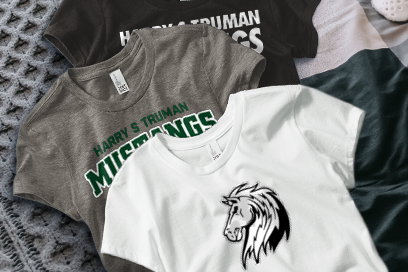 HARRY S TRUMAN HIGH SCHOOL MUSTANGS Tees (Option 1) Banner